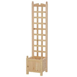 Solid Fir Wood Raised Garden Bed Planter Box with Trellis - FREE SHIPPING