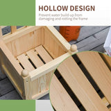 Solid Fir Wood Raised Garden Bed Planter Box with Trellis - FREE SHIPPING