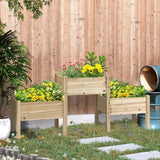 FarmHouse 3 Wooden Elevated Planter Raised Garden Beds - FREE SHIPPING