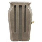 Grey SandStone 50-Gallon Plastic Urn Rain Barrel with Planter Top - FREE SHIPPING
