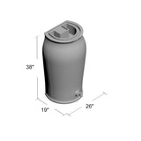 Dark Grey Granite 50-Gallon Plastic Urn Rain Barrel with Planter Top - FREE SHIPPING