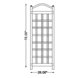76-inch Tall Mocha Tan Brown Vinyl Garden Trellis - FREE SHIPPING