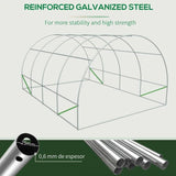 19.5 Ft x 9.8 Ft Outdoor Greenhouse w/ White PE Cover and Heavy Duty Steel Frame - FREE SHIPPING