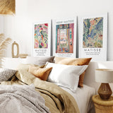 Bedroom with Matisse art prints on the wall