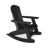 Black St Simons Adirondack Rocker on a white background