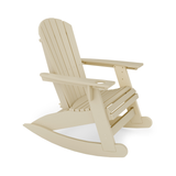 Beige St Simons Adirondack Rocker on a white background