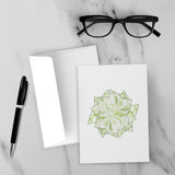 Snow Queen Pothos Greeting Card – Blank Inside With Envelope