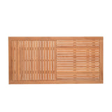 Wooden slatted panel on a white background