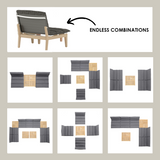 Arno 6pc Corner Set Dark