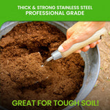 Stainless Steel Garden Trowel (classic wood handle)