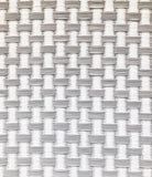 Close-up of a woven Basket Weave White Stone pattern with alternating gray and white stripes