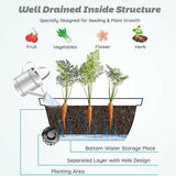 Modern Vertical 3-Tier Indoor Outdoor Black PP Raised Garden Bed Planter Box - FREE SHIPPING