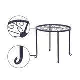 Set of 4 - Indoor Outdoor Black Metal Plant Stand - FREE SHIPPING