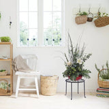 Set of 4 - Indoor Outdoor Black Metal Plant Stand - FREE SHIPPING