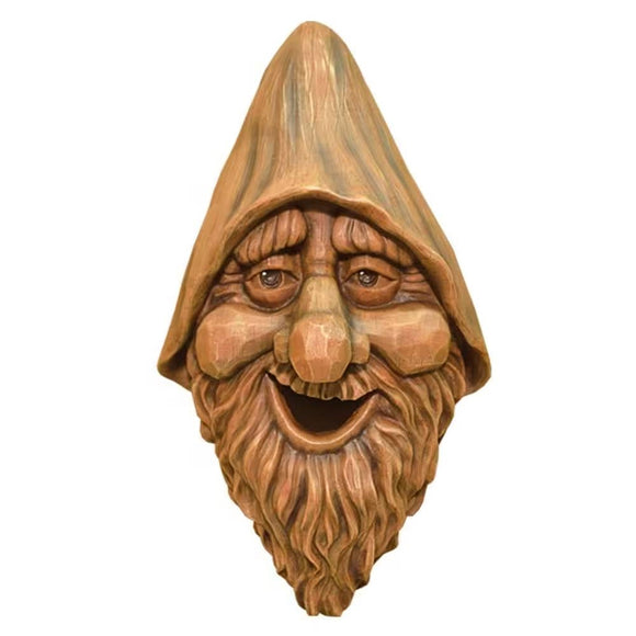 Outdoor Cast Resin Tree Face Birdhouse in Wood Finish - FREE SHIPPING