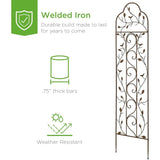 60-inch Tall Outdoor Iron Garden Trellis in Bronze Metal Finish - FREE SHIPPING