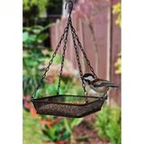 Heavy Duty Black Iron Mesh Bird Feeder Seed Tray with Easy to Hang Chain - FREE SHIPPING