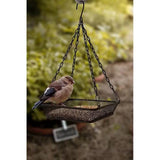 Heavy Duty Black Iron Mesh Bird Feeder Seed Tray with Easy to Hang Chain - FREE SHIPPING