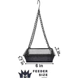 Heavy Duty Black Iron Mesh Bird Feeder Seed Tray with Easy to Hang Chain - FREE SHIPPING