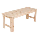 Outdoor Patio Backless Cedar Wood 4-ft. Garden Bench in Natural Finish - FREE SHIPPING