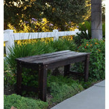 4-ft. Outdoor Patio Cedar Wood Backless Garden Bench in Burnt Brown Finish - FREE SHIPPING