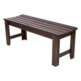 4-ft. Outdoor Patio Cedar Wood Backless Garden Bench in Burnt Brown Finish - FREE SHIPPING