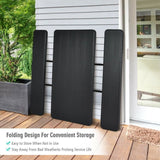 Folding Picnic Table with 2 Benches Outdoor Patio Dining Set in Black - FREE SHIPPING