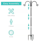 Complete Bird Feeder Set with Black Metal Stand and Bird Feeders - FREE SHIPPING