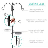 Complete Bird Feeder Set with Black Metal Stand and Bird Feeders - FREE SHIPPING