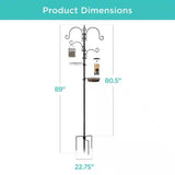 Complete Bird Feeder Set with Black Metal Stand and Bird Feeders - FREE SHIPPING
