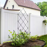 Outdoor 7-FT. Tall Wrought Iron Lattice Garden Trellis - FREE SHIPPING
