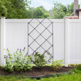Outdoor 7-FT. Tall Wrought Iron Lattice Garden Trellis - FREE SHIPPING