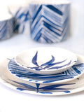Floating Leaves Dinner Plate - Blue