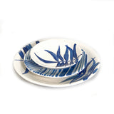 Floating Leaves Dinner Plate - Blue