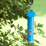 Outdoor Patio Garden 6-Perch Metal Tube Bird Feeder in Blue - FREE SHIPPING