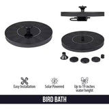 Solar Powered Birdbath to Water Fountain Kit with 4 Nozzle Heads - FREE SHIPPING