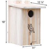Sturdy Wood Bird House for Owls and Kestrels