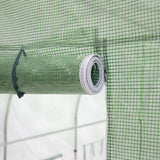 Outdoor 7 x 15 Ft Hoop House Greenhouse with Steel Frame and Green PE Cover - FREE SHIPPING