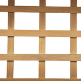 Wooden lattice panel on a white background