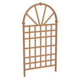 77-inch Outdoor Light Brown Vinyl Lattice Garden Trellis with Arched Top - FREE SHIPPING
