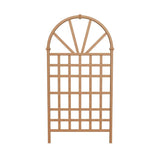 77-inch Outdoor Light Brown Vinyl Lattice Garden Trellis with Arched Top - FREE SHIPPING
