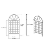 77-inch Outdoor Light Brown Vinyl Lattice Garden Trellis with Arched Top - FREE SHIPPING