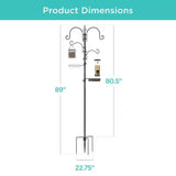 Complete Bird Feeder Set with Bronze Metal Stand Suet Water Bowl Tube and Tray - FREE SHIPPING