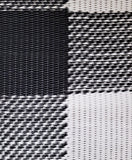 Close-up of woven black and white patterned fabric Buffalo Plaid Black & White
