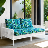 Green Banana Leaf Outdoor Slipcover Set – 4 Pack (2 Pillow Covers + 2 Seat Covers) – Compatible with Select IKEA Cushions