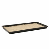 Black tray with beige substrate on a white background 1020 Microgreen Trays | Heavy Duty Shallow 1020 Trays