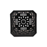 Black plastic tray with a unique pattern on a white background 5" Nursery Pots with Insert Tray