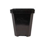 Black plastic 5" Heavy Duty Nursery Pot on a white background