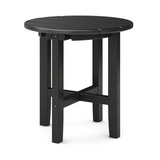 Black 18" Classic Round Side Table on a white background