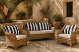 Black White Stripe Outdoor Cushion Covers – 2 Pack | Patio Pillow Covers | Fits IKEA Duvholmen & Kuddarna